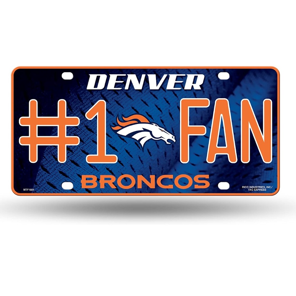 Denver Bronco Football License Plate